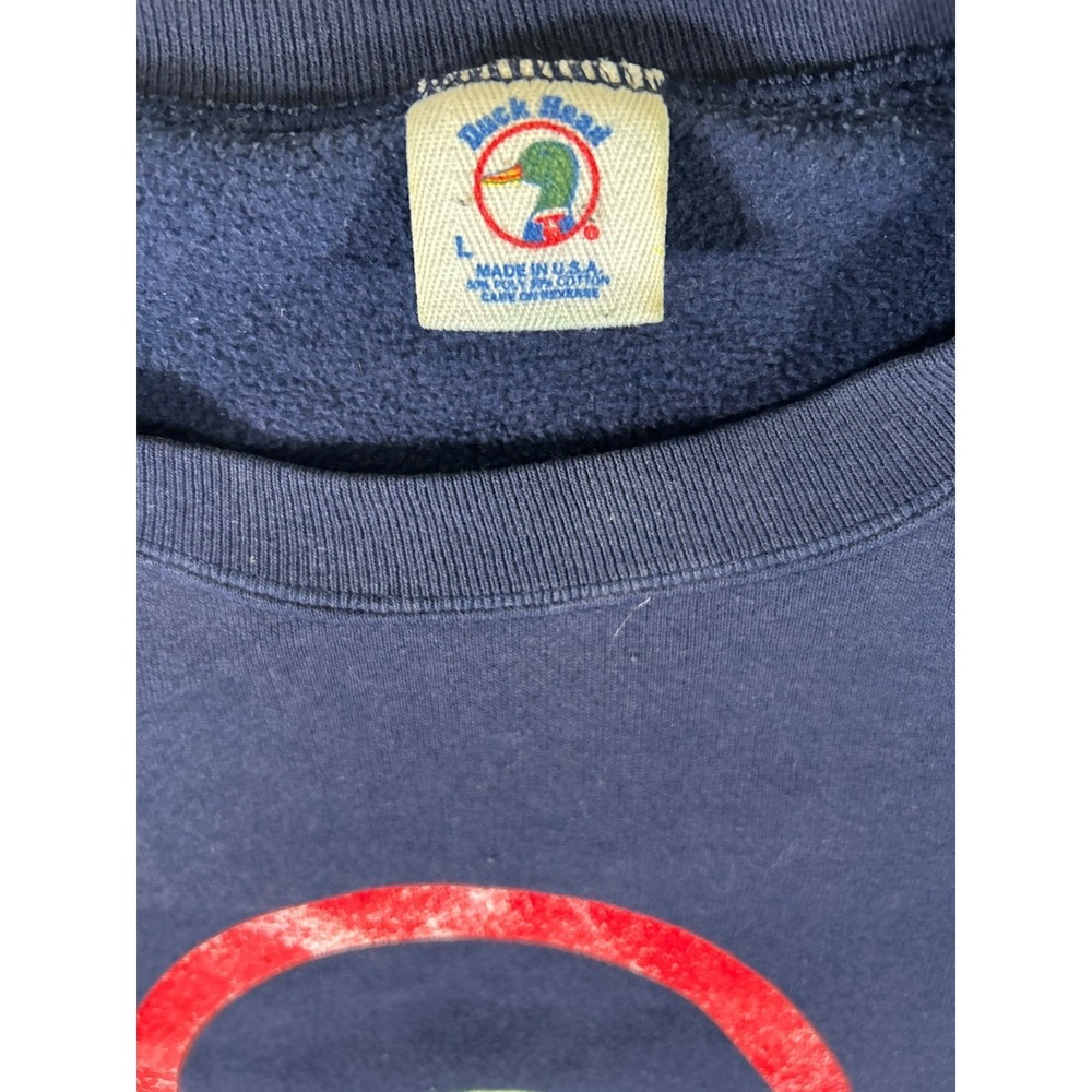 Vintage Duck Head Navy Crewneck Sweatshirt Size L - Picture 3 of 3